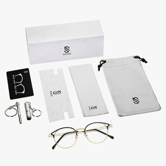 SOJOS Blue Light Blocking Glasses Small Cat Eye Women Computer Eyeglasses - Picture 5 of 15